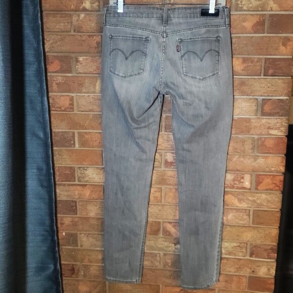 Levi's Women's Modern Rise Skinny Curve in Gray Denim - Size 27 - Picture 3 of 13